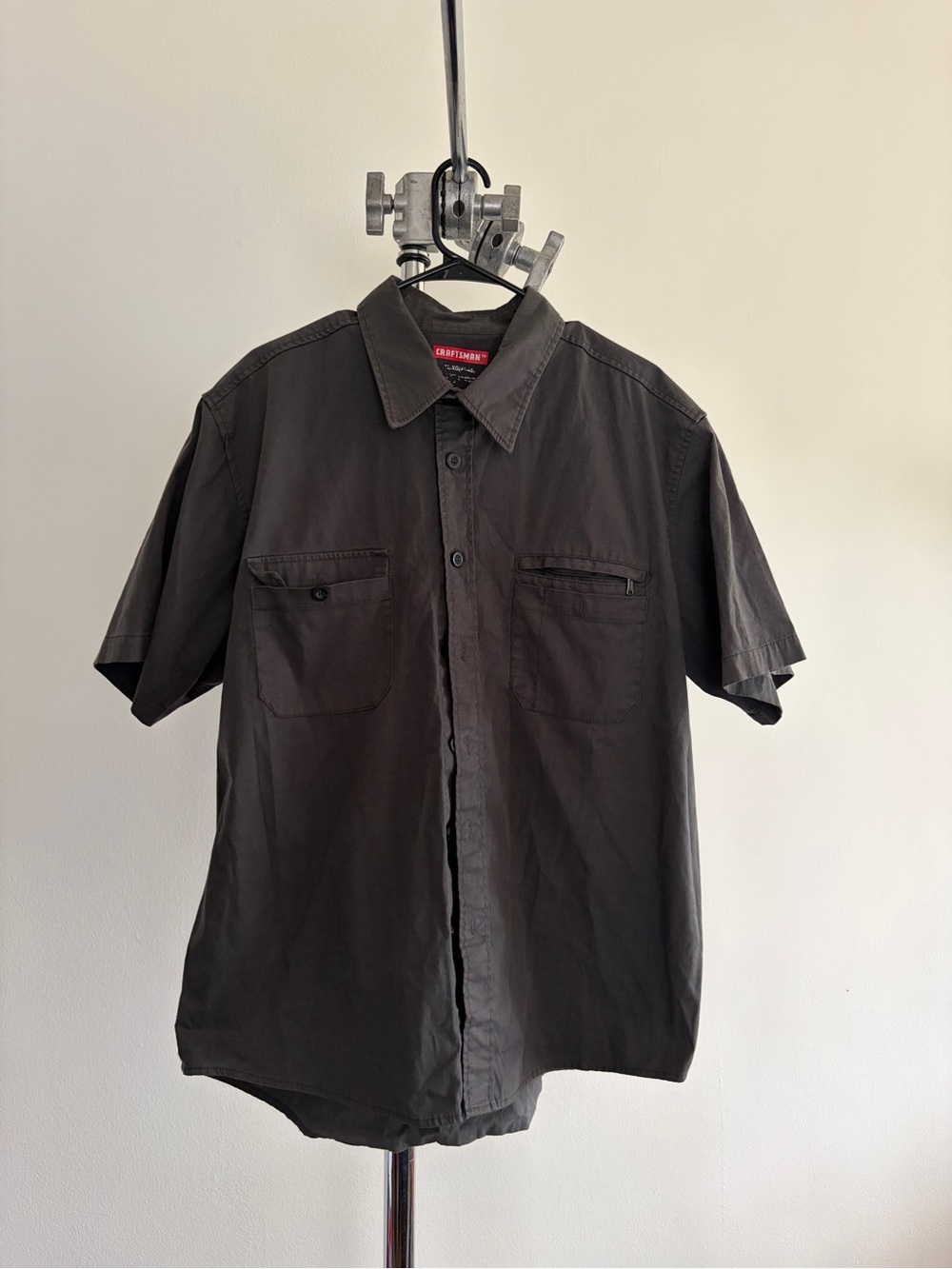 Craftsman Short-Sleeve Button-Down Shirt in Black